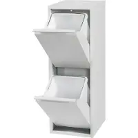 En.casa Afvalscheidingskast Sollentuna met 2 vakken wit 93x33x25 cm []