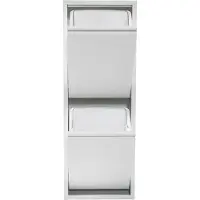 En.casa Afvalscheidingskast 'Sollentuna' met 2 draaiklepdeurtjes, metalen constructie, 2 x 14 liter emmers, wit