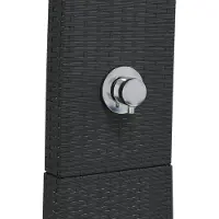 vidaXL Buitendouche 55x60x224 cm poly rattan en acaciahout zwart
