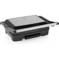 Princess Contactgrill compact 117501 – Tosti apparaat - Panini grill - Grill apparaat - Bakoppervlak van 23 x 15 cm – Vetopvangbak - RVS Design