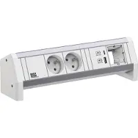 Bachmann Bureau 2X Usb-A/C, 22W, 1X Cm, Gst18, Ral9010