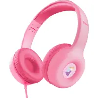 Trust Nouna - Koptelefoon voor kinderen - Bedraad - Incl. Stickers - Roze