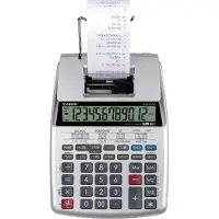 Canon P‑23 DTSC II – Bureaurekenmachine met printer – 12‑cijferig display – Dubbele voeding – Zilver