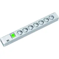 Bachmann 19" 1,5U 7xCEE7/3 1xpower schakelaar 2,0m CEE7/7