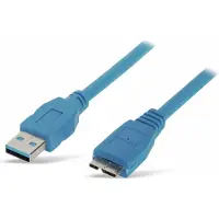 S-Conn USB Micro naar USB-A kabel - USB3.0 - tot 2A / blauw - 1,8 meter