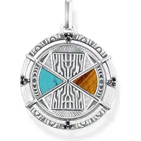 Thomas Sabo Hanger, Hanger Talisman Turkoois en Tijgeroog, (925 zilver)