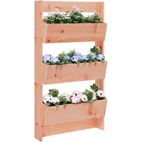 vidaXL Plantenbak wandmontage 3-laags 60x18,5x110 cm douglashout