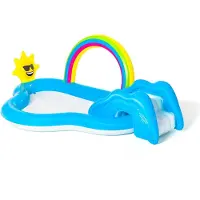 Bestway Slim Pool+jets Blauw Kinderen