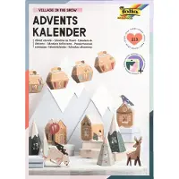 Folia Adventskalender-Bastelset VILLAGE IN THE SNOW