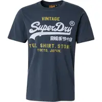 Superdry Shirt 'Heritage' marine / grijs / olijfgroen