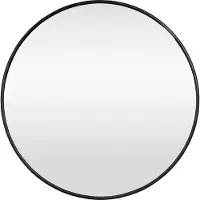 En.casa Spiegel Ordona hangend Ø60 cm rond zwart mat