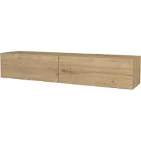 En.casa [] Tv-meubel Toivakka zwevend 135x31x25 cm eiken