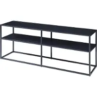 En.casa TV meubel Solund staal 120x30x46 cm zwart []