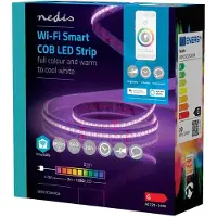 Nedis SmartLife LED-strip | COB | Wi-Fi | RGB + warm/koel-wit | IP20 | 2 meter
