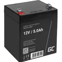 Green Cell Loodaccu 12 V 5 Ah Loodvlies (AGM) (b x h x d) 90 x 107 x 70 mm Kabelschoen 6.35 mm Cyclusbestendig, Onderhoudsvrij