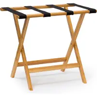 Relaxdays Reisaccessoires, Bamboe, Bruin, (Kofferstandaard)
