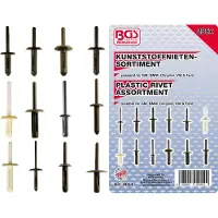 Bgs Voertuig gereedschap, Plastic klinknagel assortiment voor GM, BMW, Chrysler, VW, Ford 235-pc.