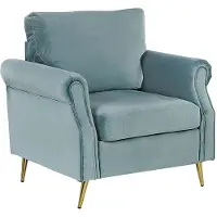 Beliani VIETAS - Fauteuil - Groen - Fluweel