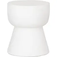MUST Living Side table Motto White Small,35xØ30 cm, fiber cement white (Wit, 30x35x30 diameter: 30cm)