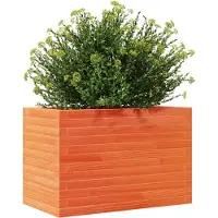 vidaXL Plantenbak 70x40x45,5 cm massief grenenhout wasbruin