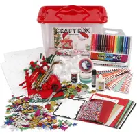 Creativ Company Hobbybox rood met creatieve materialen