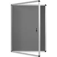 BI-Office Enclore Indoor Vitrine Niet magnetisch 9 x A4 Ja 72 (B) x 98,1 (H) cm Grijs