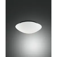 FABAS LUCE Plafondlamp Pandora, dimbaar, wit / opaal, Woon-/ Eetkamer, Glas, plafondlamp