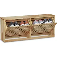 Relaxdays Schoenenkasten, Schoenpoetser (94 x 20 x 38 cm)