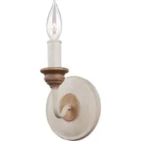 Elstead Lighting Wandlamp Hartsville, dimbaar, wit / opaal, Woon-/ Eetkamer, metaal, Landelijk, wandlamp