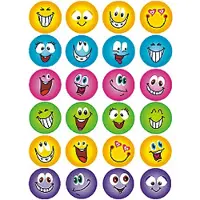 Herma Stickers gezichten, Glitter folie - 10 stuks