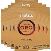 Lavazza Qualità Oro Filterkoffie - Gemalen Koffie - 100% Arabica Bonen - Intensiteit 5/10 - 8 x 250 gram