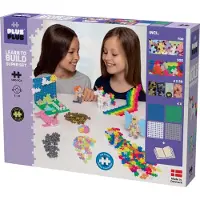 Plus plus Learn to Build pastel 1200 delige bouwset - 3812 - Bouwspeelgoed - Constructiespeelgoed - Set met bouwstenen - Vanaf 5 jaar