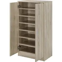 En.casa Schoenenkast Ster voor 14 paar schoenen 108x55x35 eiken