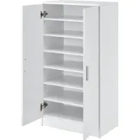En.casa Schoenenkast Ster voor 14 paar schoenen 108x55x35 cm wit