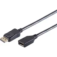 S-Impuls Premium DisplayPort verlengkabel - versie 1.2 (4K 60Hz) / zwart - 0,50 meter
