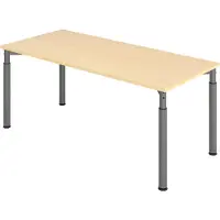Hjh OFFICE PRO YAMA 19 G | 180x80 - 180 x 80 Tafelhoogte I In hoogte verstelbaar Esdoorn/Grafiet