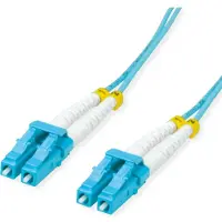 Value LWL-kabel 50/125µm OM3, LC/LC connector, LSOH (low smoke, zero halogen), geringe verliezen, turquoise, 5 meter
