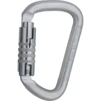 C.A.M.P. - Steel D - Stalen karabiner grijs/zwart