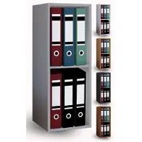 Hioshop Offas2 kantoor wandkast 2 planken zwart.