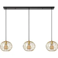 Lucide DANZA - Hanglamp - 3xE27 - Mat Goud / Messing