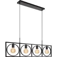 Lucide SUUS - Hanglamp - 4xE27 - Zwart