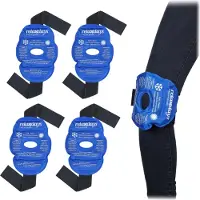 Relaxdays cold pack knie - set van 4 - herbruikbaar - gelpack
