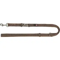 Trixie Premium verstelbare riem, dubbel, L-XL: 2,00 m/25 mm, brun (L, XL, Hond, Hondensport)