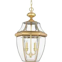 Elstead Lighting LED Buiten Hanglamp Newbury | 2X E14 Max 60W | Dimbaar | Lacquered Polished Brass