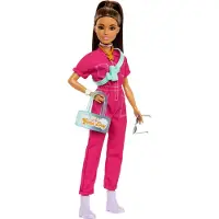 Barbie Poppen Mannequin - - Poppen Mannequin - Roze Outfit - Trendy Accessoires - Inclusief Puppy
