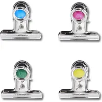 Zeller Present Magnetische clips/klemmen - 4 stuks - metaal - 4 x 3,5 cm