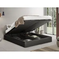 Vente-unique Boxspring - 180 x 200 cm - Mat zwart - HESTIA van YSMÉE