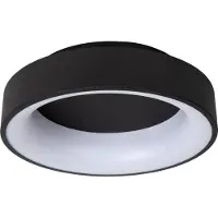 Lucide MIRAGE - Plafonnière - Ø 38 cm - LED Dimb. - 1x22W 2700K - Zwart
