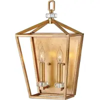 HINKLEY LED Wandlamp Stinson | 2X E14 Max 60W | Distressed Brass