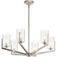 Kichler LED Kroonluchter | 6X E14 Max 40W | Dimbaar | Classic Pewter